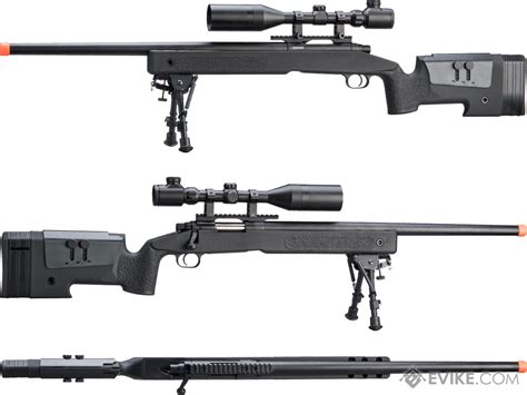 CYMA USMC M A Bolt Action Airsoft Sniper Rifle Package Black Gun Only Airsoft Guns Shop