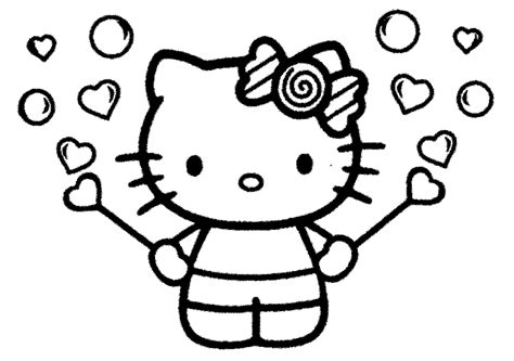 Kumpulan Gambar Hello Kitty Untuk Di Warnai Anak Anak Paud Dan Tk