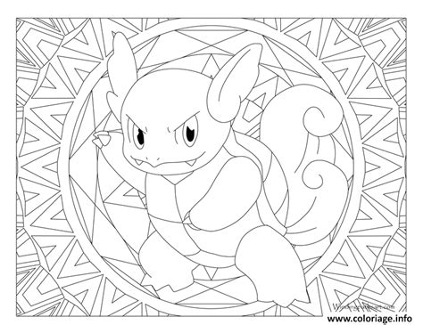 10 cool de mandala pokémon image : Coloriage Pokemon Mandala Adulte Wartortle dessin