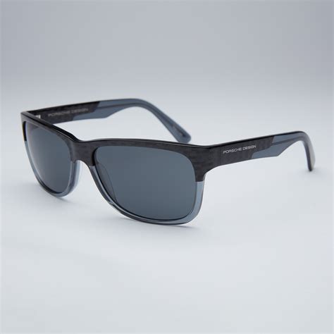 Porsche Sunglasses Carbon Blue Frame Grey Lens Size 60mm Designer Sunglasses Touch