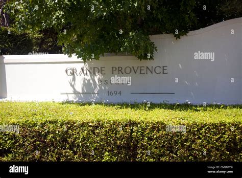 Grande Provence Wine Estate Hi Res Stock Photography And Images Alamy