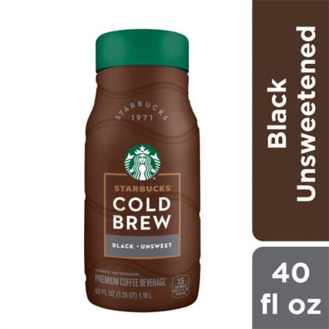 Starbucks Black Unsweetened Cold Brew Premium Coffee 40 Fl Oz Qfc