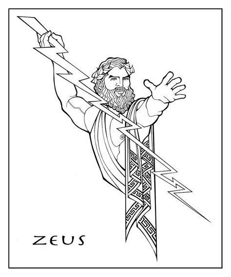 Greek God Zeus Free Coloring Pages
