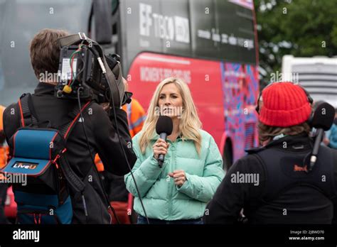 Hannah East Tv Presenter At Colchester Sports Park For The Uci Womens