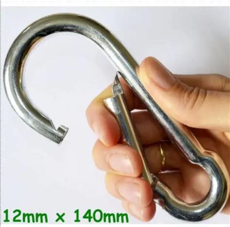 100pcslot Large 140mm X 12mm Extra Large Snap Hook Galvanised Steel