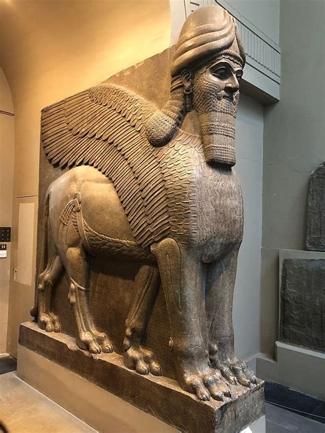 Assyrian Winged Bull Assyria Wikipedia Ancient Art Mesopotamia