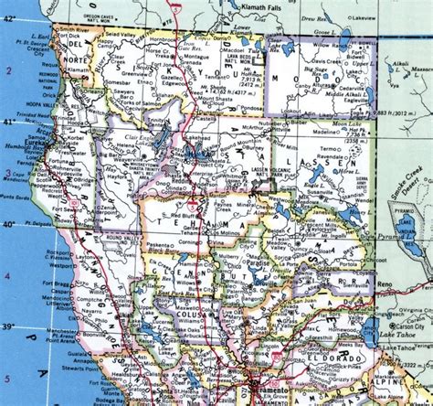 Detailed Road Map Of Northern California Printable Maps