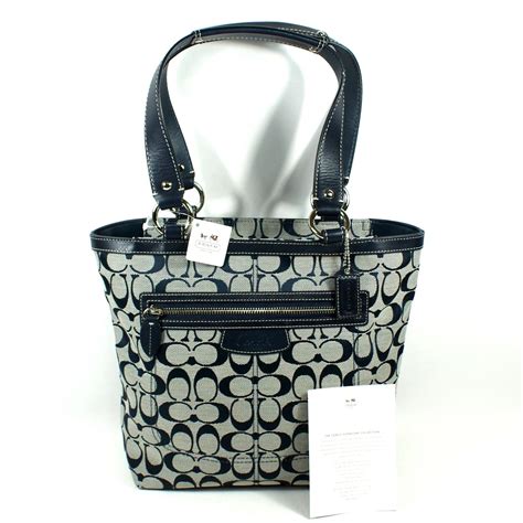 Bag is the same as what is in the picture. Coach Penelope Signature Lunch Tote Bag Navy #19776E ...