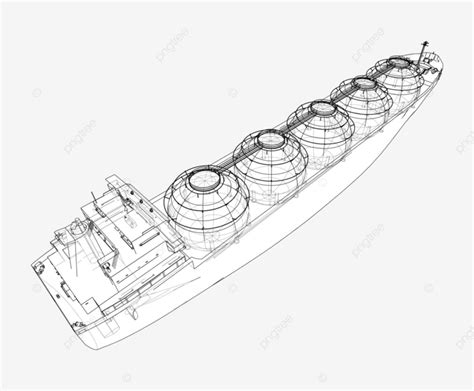 Kapal Tanker Gas Besar Atau Lng Carrier Vektor Pengiriman Gas Carrier Lpg Vektor Pengiriman