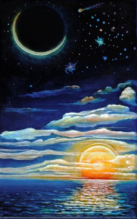 By Stephanus Embricanus Moon Painting Celestial Art Moon Art