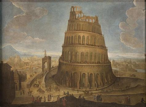 Lot European School 17th Century The Tower Of Babel Oil On