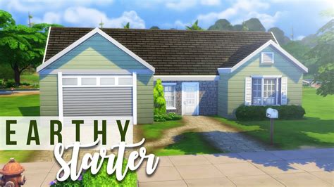 Earthy Starter Sims 4 Speedbuild Starter Home Youtube