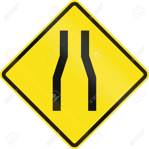 Clipart Road Signs One Lane Ahead Clipground