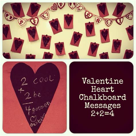 February Art Wall Valentine Heart Chalkboard Messages Do The Math I