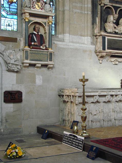Bust Of William Shakespeare Above His Grave Holy Trinity Church