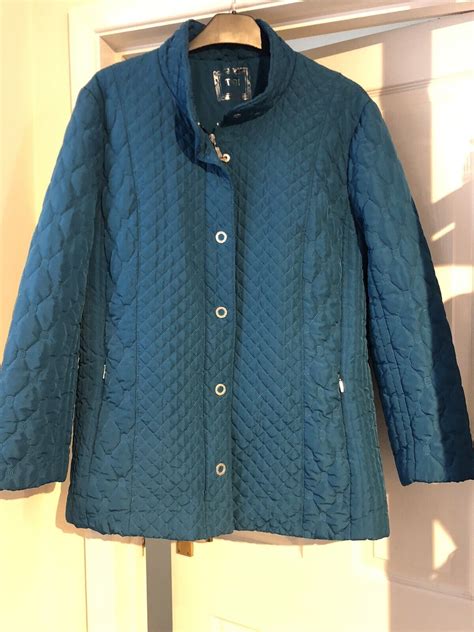 Designer Tigi Wear Blue Quilted Jacket Coat Size 22 24 EBay