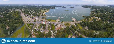 Hingham Harbor Aerial View Hingham Massachusetts Usa Stock Image