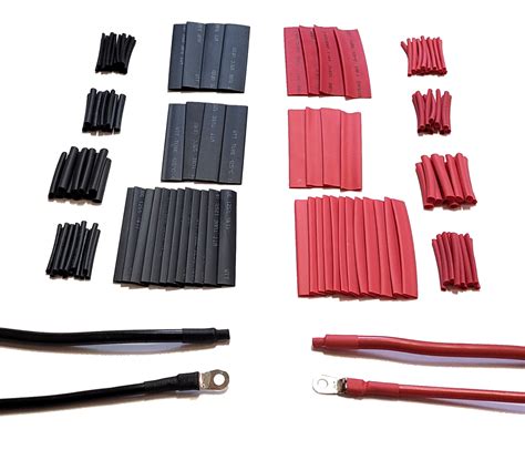 127 Pcs Red Black Heat Shrink Tubing Assortment Wire Wrap Ebay