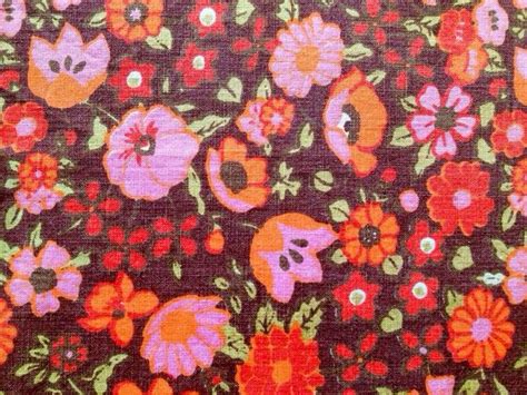 Swedish Vintage Fabric Made In The 60s Floral Pattern Scandinavian