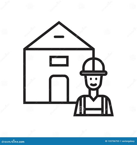 Builder Icon Vector Sign And Symbol Isolated On White Background