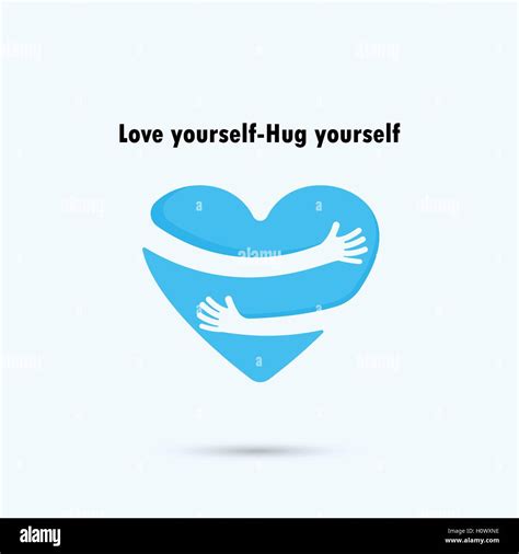Hug Yourself Logolove Yourself Logolove And Heart Care Logoheart