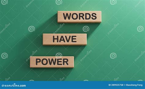 Words Have Power Symbol Wooden Blocks With Words Words Have Power