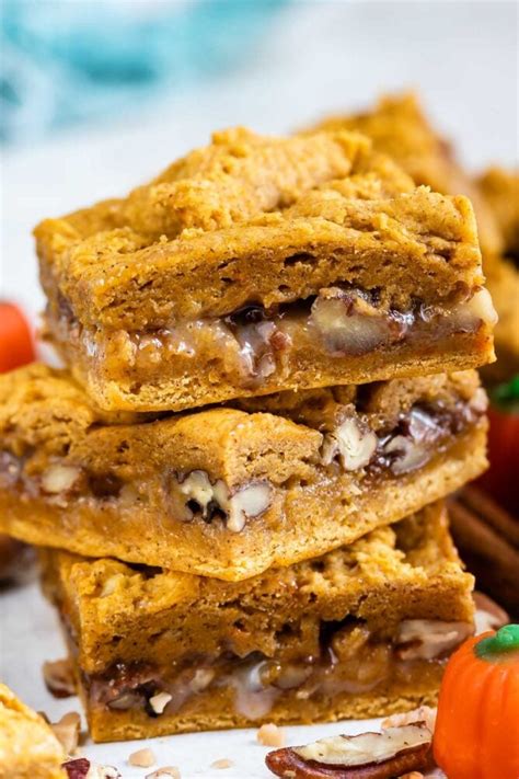 Perfect Pumpkin Gooey Bars With Toffee Crazy For Crust