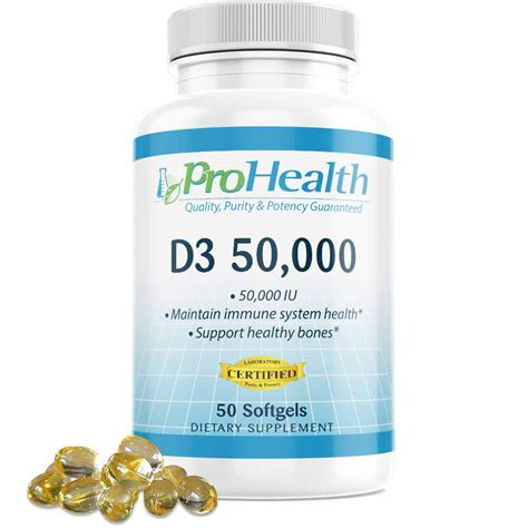 Find high quality organic a & d vitamins at puritan's pride®. ProHealth Vitamin D3 50,000 (50,000 IU, 50 softgels) Helps ...