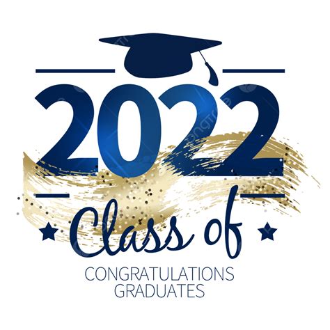 Bachelor Cap Png Image 2022 Graduation Season Art Word Blue Gold