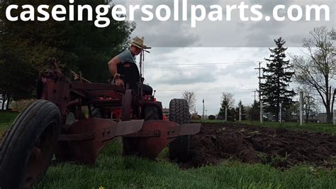 Ingersoll 7020 Loader Tractor Plowing With A Massey Harris 2 Bottom