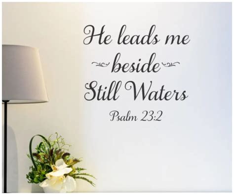 He Leads Me Beside Still Waters Psalm 232 Wall Decor The Simple Stencil