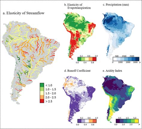 Hydrological Characteristics Of South America A Elasticity Of