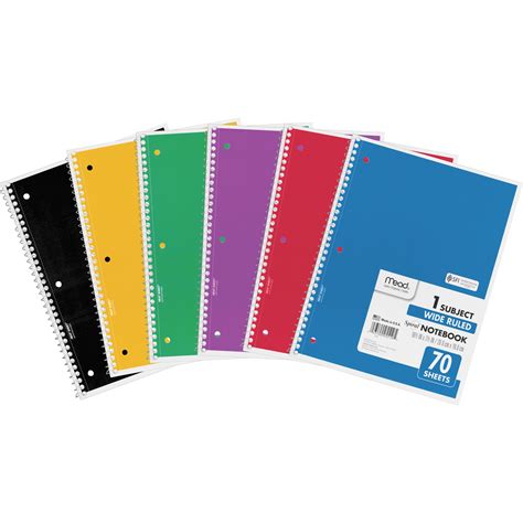 Mead Wide Ruled 1 Subject Notebook Gos