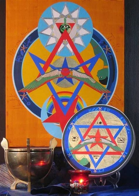 Thelema Magick Ritual Altar Mystical Art Occult Art Esoteric Art