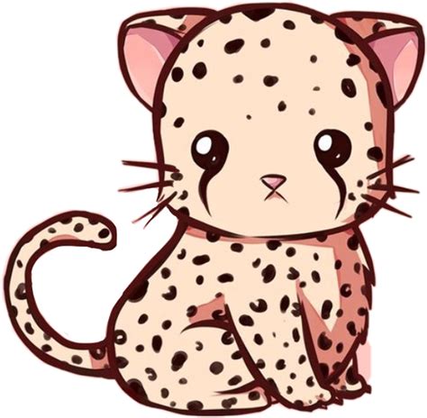 Cute Leopardo Cheetah Kawaii Animal Wild Fast Freetoedi