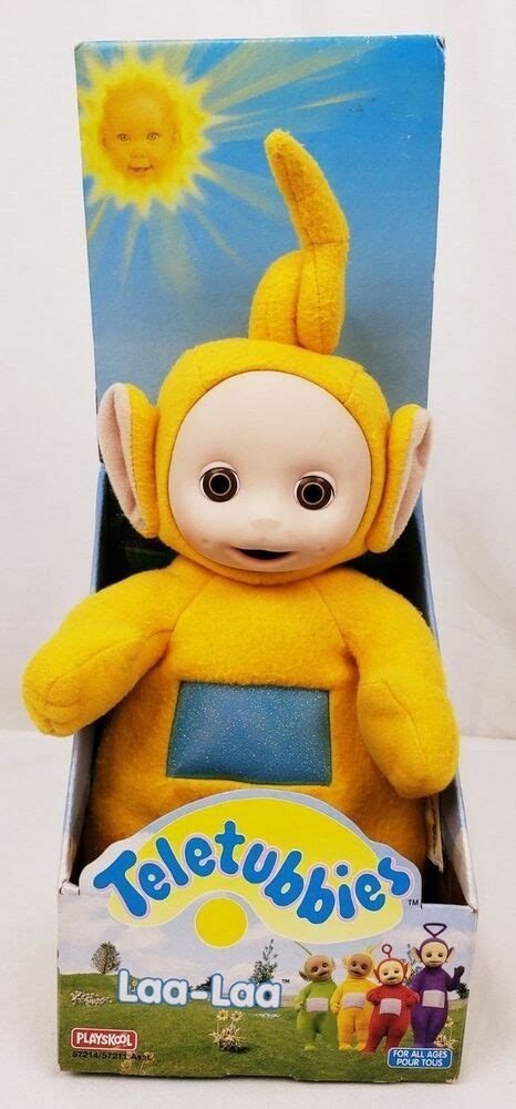 Teletubbies 14 Plush Stuffed Talking Yellow Laa Laa Doll With Box 1998