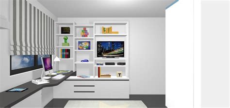 Porque el dormitorio es el lugar perfecto de relajación, descanso y conexión con uno mismo; Proyecto dormitorio juvenil blanco y gris oscuro - Muebles ...