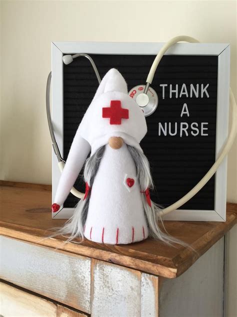 Nurse Gnome Doctor Gnome Healthcare Gnome Gnome Etsy Nurse Gnomes
