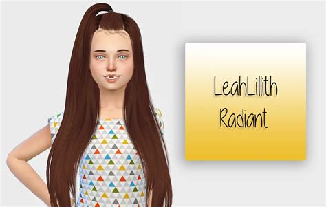 Simiracle Leahlillith`s Radiant Hair For Girls Sims 4 Hairs