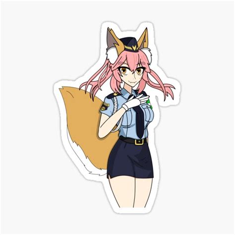 Tamamo No Mae Police Outfit Sticker For Sale By Sammy Spider13