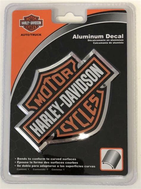Harley Davidson Bar And Shield Raised Aluminum Bendable Sticker Decal