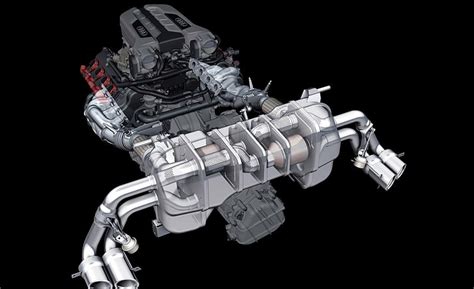 Hd Wallpaper 3d Audi Engine Gray And Black Engine Illustration Cars