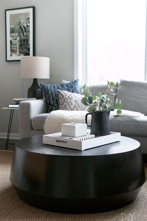 A Black Round Coffee Table For Our Living Room The Diy Playbook