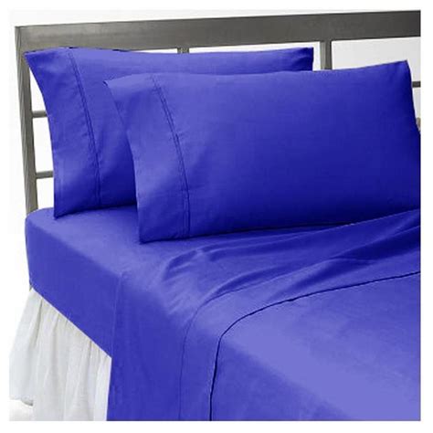 1000 Tc 100egyptian Cotton Home 4pc Sheet Set Us Full Size Royal Blue