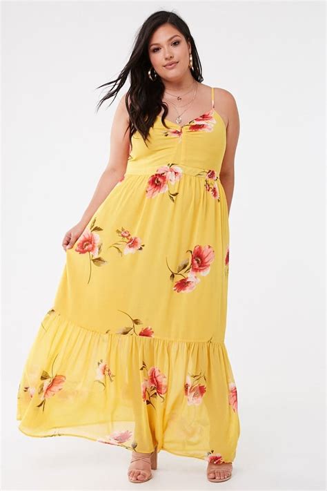 Plus Size Floral Print Maxi Dress Best Summer Dresses From Forever 21 Popsugar Fashion Photo 52