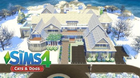 The Sims 4 Brindleton Bay Snowy Mansion House Build Youtube