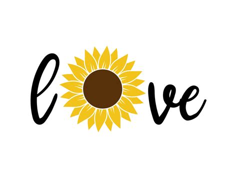 Sunflower Svg Files For Cricut Sunflowers Svg Love Svg Etsy
