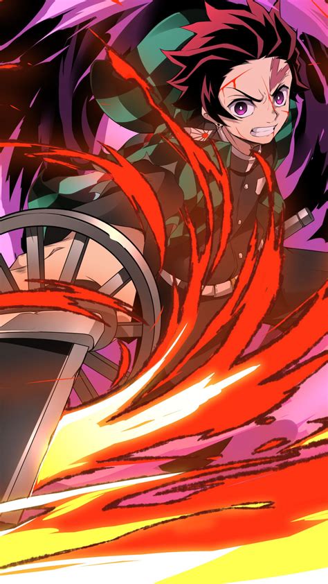 Kimetsu No Yaiba Wallpaper Anime Demon Slayer Boy Katana Red Hair