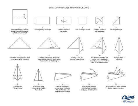 Origami Ideas Napkin Origami Bird Of Paradise