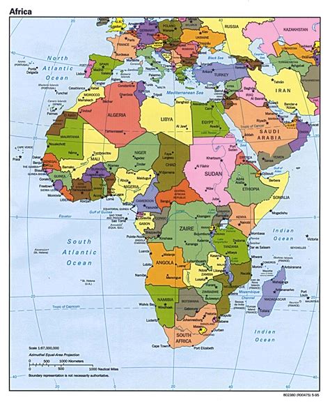 1up Travel Maps Of Africa Continent Africa Political Map 1995 265k